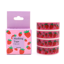 Box Package Fresh strawberries Washi Tape Masking Tape Decorative Scrapbooking Office Adhesive DIY Sticker Label Tape 10m*15mm 2024 - buy cheap