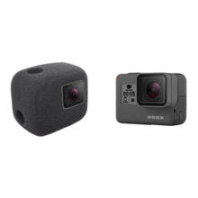 Redução de ruído do vento esponja espuma capa para gopro hero 5 6 sessão à prova de vento caso preto acessórios da câmera do esporte 2024 - compre barato