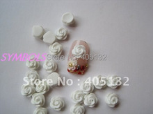 rf-13-2 Free Shipping 3D 200pcs/bag Small White Rose Shape Resin Decoration Lovely Nail Art Decorations Cellphone Decorations 2024 - buy cheap