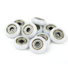 10pcs Nylon Plastic Ball Bearings High Carbon Steel Slide Flexible Pulley Wheels Groove Ball Bearing 5*23*7mm for Windows Doors 2024 - buy cheap