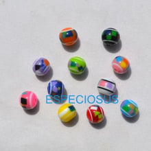 50 Uds. De accesorios para joyería DIY, cuentas redondas de 10MM, mezcla de flores de Color, brazalete de cuentas de resina 2024 - compra barato