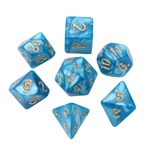 7pcs Polyhedral Dice 16mm Party Dice for RPG Table Game Blue Bar Games Funny Party Outdoor Dices Accessories 2024 - buy cheap