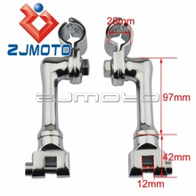 Longhorn 25mm/32mm/38mm Offset Footpeg Mounts Motorcycle Foot Controls Clamp For Bobber Chopper Engine Guards Foot Peg Adaptor 2024 - buy cheap