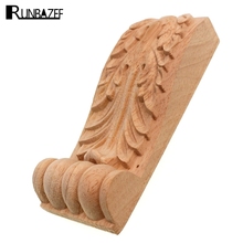 RUNBAZEF Corbel Rome Stigma Wood Carved Onlay Long Applique Unpainted Home Decoration Accessories Craft Figurine Ornaments 2024 - buy cheap