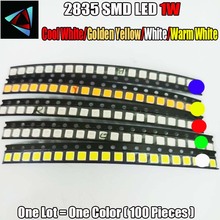 100pcs 2835 1W Ultra Bright SMD Led Values Cool White/Golden yellow/White/Warm White LED kit 2024 - buy cheap