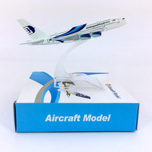 14cm 1:400 escala airbus A380-800 modelo malásia avião com base de liga avião avião collectible exibição brinquedo modelo coleção 2024 - compre barato