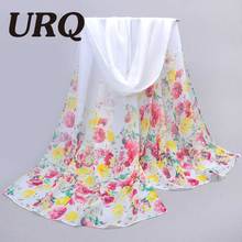 1PC 50*160cm fashion silk scarves Spring Style Fashion woman small smoky flower chiffon scarves P5A16340 2024 - buy cheap