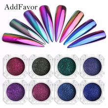 Addfavor Mirror Powder Nail Glitter Chrome Flakes Pigment Dust DIY Design Salon Nails Art Decoration Manicure 2024 - buy cheap