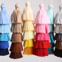 1Pc Mixed Color 5 Layer Tassel Cotton Silk Tassels Charm Pendant For Jewelry Making DIY Earring Findings 2024 - buy cheap