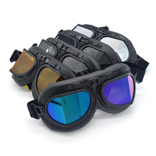 Очки для мотоциклистов, винтажные кожаные очки для мотоциклистов с дымчатыми линзами, 5 цветов 2024 - купить недорого