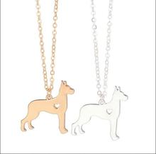 Wholesale Handmade Great Dane Dog Necklace Female/ Male Gift Jewelry Pendant--12pcs/Lot 2024 - buy cheap