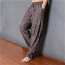 High Quality Spring And Summer Vintage Linen Harem Pants Men Fluid Casual Loos Trousers Plus Size Elastic Waist Straight Pants 2024 - buy cheap