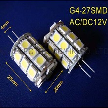 High quality AC/DC12V G4 led light 27smd 5050 3 chips 12vac G4 led bulbs (free shipping 20pcs/lot) 2024 - buy cheap