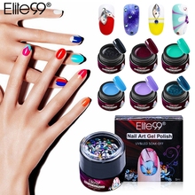 Elite99-esmalte de Gel para uñas, laca de Gel UV para decoración de uñas, con patrón de pintura de diamantes de imitación, 30 colores, 5ml 2024 - compra barato