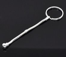 Doreenbeads розница, 5 шт., серебристые брелки и кольца для ключей, подходит для европейского шарма 10 см 2024 - купить недорого