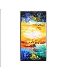 Hand Painted Wall Art Picture Modern Abstract Gold Sunrise Oil Painting Wall Art Picture For Living Room Home Decor No Framed 2024 - buy cheap