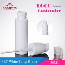 Sedorate 50 pcs/Lot White Plastic Bottle For Cosmetic 30ML Cream Pump Refillable Bottle Pet Makeup Eye Cream Containers XM30R 2024 - buy cheap