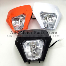 Motorcycle Headlight Headlamp For  Dirt Bike Motocross Supermoto H4 Bulb inside 2024 - buy cheap
