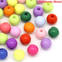 DoreenBeads Acrylic Spacer Beads Round Ball Mixed 8mm Dia,Hole:Approx 1.9mm,300PCs (B27610), yiwu 2024 - buy cheap
