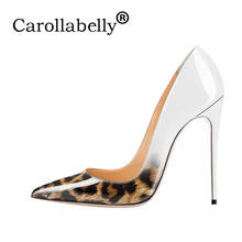 2019 Carollabelly  Brand Sexy Leopard Gradual Women Pumps Pointed Toe Thin High Heels New Fashion Luxury Women Shoes Wedding Sho 2024 - buy cheap