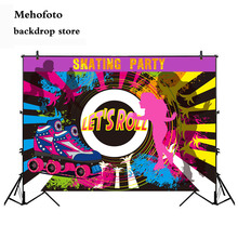 Mehofoto-Fondo con tema de patinaje sobre ruedas de neón rosa, telón de fondo para fiesta, Banner de fiesta 980 2024 - compra barato