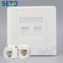 SeTo 86 Type RJ11 Cat3 Telephone + RJ45 Cat5e Network Lan Direct Connection Wall Plate Socket Keystone Faceplate 2024 - buy cheap