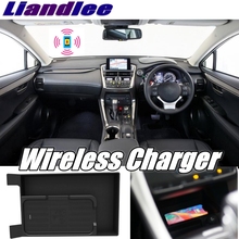 Liandlee celular sem fio com descanso de braço para carro, compartimento de armazenamento rápido qi para lexus nx nx200 az10 2024 - compre barato