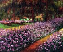 Canvas Painting for Living Room Wall Artist's Garden at Giverny by Claude Monet Landscape Painting Canvas Art Horizontal 2024 - buy cheap