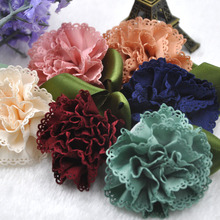 12 Uds tela moños de flores de listón apliques de la boda decoración arte mezcla A313 2024 - compra barato