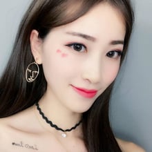 Korean jewelry earrings face hollow earrings face oval earrings Earrings For Women Oorbellen 2024 - buy cheap