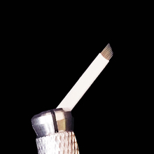 Lâmina de tatuagem permanente, 0.25mm, flex 9 agulhas para maquiagem permanente, sobrancelhas, agulhas para bordado 3d, caneta de tatuagem manual 2024 - compre barato