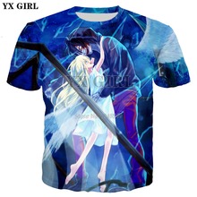 YX GIRL Drop shipping 2018 summer New Fashion 3D t shirt Game Angels of Death Character print Men's Women's Casual T-Shirt 2024 - buy cheap