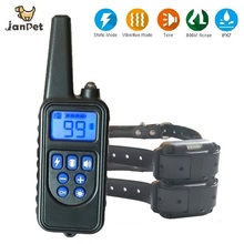 JanPet 800M Remote Dog Training Collar Electric LCD 100LV Shock Vibrate Pet Trainer Collar For Dogs Rechargeable Waterproof 2024 - buy cheap