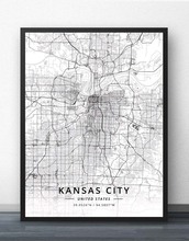 Kansas City MO KS Metropolitan Area USA United States of America Map Poster 2024 - buy cheap