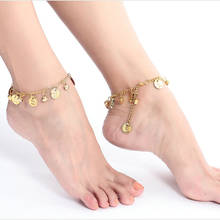Gold Bell Bohemian Belly Dance Anklet Boho Foot Chain Ankle Bracelet Body Jewelry 2pcs/lot 2024 - купить недорого