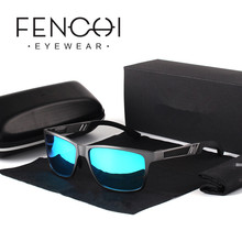 FENCHI Polarized Sunglasses Men Women Brand Designer Aluminum Magnesium Square Sun Glasses UV400 Night Vision High Quality 2024 - buy cheap