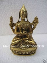 Brass Little Tsongkahpa Guru Buddha Tibet Bronze Statue Figurine 2024 - buy cheap