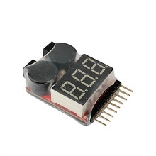 1-8S LED Lipo Voltage Indicator Checker Tester Low Voltage Buzzer Alarm NSV775 2024 - buy cheap