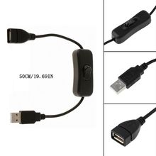 2019 New 50cm USB 2.0 A Male to A Female Extension Cable With Switch ON OFF Cable for PC USB LED fan Charger 2024 - buy cheap
