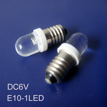 Alta calidad DC6.3V E10, luz Led E10, Led E10, Bombilla E10 6V, lámpara LED E10, luz E10 6,3 V, lámpara indicadora E10, envío gratis 20 unids/lote 2024 - compra barato