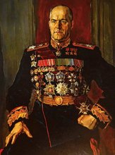 100% Handpainted oil painting- World War II General Portrait of a Soviet Russian General Georgy Zhukov oil painting on canvas 2024 - buy cheap