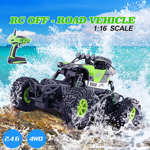 2.4G RC Car 4WD Double Steering Waterproof  With Light  With Brake  Buggy Climbing Powerful motor Waterproof Remote Control Car 2024 - buy cheap