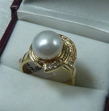 Anillo de moda para mujer, joya con perla de concha de 10mm, 4 colores, venta al por mayor, #7.8.9 2024 - compra barato