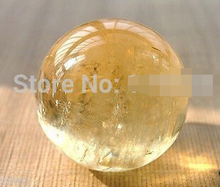 Frete grátis esfera de cura de cristal de quartzo + suporte de 40mm citrino natural esfera. 2024 - compre barato