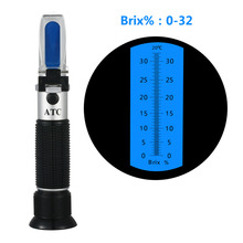 New Hand Held Brix Refractometer For Brix Sugar Beer 0-32% Brix Refractometer ATC Refractometer 2024 - buy cheap