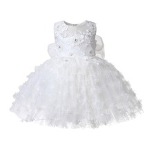 Baby Girl Baptism Dresses Appliques White Tulle Toddler Girl Christening Gown Infant Party Dress for Little Girl 1 Birthday 2024 - buy cheap