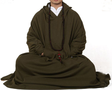 6colors darkgreen/red/gray/brown unisex cotton meditation cloak buddhism monks Lay cape warm suits robeclothing Spring&Winter 2024 - buy cheap