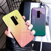 For Samsung Galaxy S9 S9Plus S8 S8Plus Case Fashion Hard Toughened glass Gradient Protective Back Cover case For samsung note 8 2024 - buy cheap
