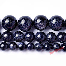 Factory price Natural Blue SandStone Round Loose Beads 16" Strand 4 6 8 10 12 MM Pick Size For Jewelry Making 2024 - buy cheap