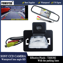 Sistema de asistencia para aparcamiento FUWAYDA 4,3 LCD espejo Monitor de aparcamiento + vista trasera de coche Cámara líneas de aparcamiento para Mazda 5 2005-2010 HD 2024 - compra barato